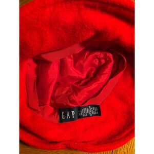 Gap Wool Blend Bucket Hat M/L Red Winter Lined